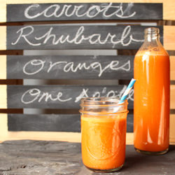 Carrot Orange Rhubarb Juice