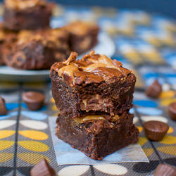 Double Peanut Butter Brownie Bites