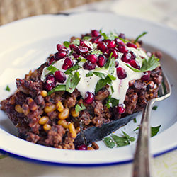 Lamb Stuffed Eggplant