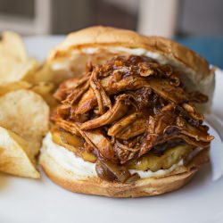 BBQ “Pulled” Chicken Sandwiches