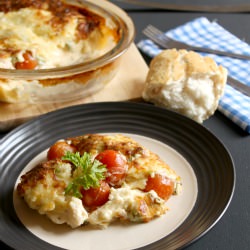 Cherry Tomato Clafoutis
