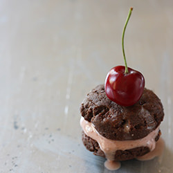Chocolate & Cherry Froyo Sandwiches