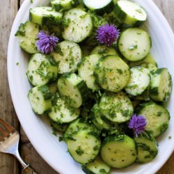 Parsley & Chive Cucumber Salad