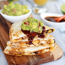 Hawaiian BBQ Chicken Quesadillas