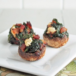 Bacon, Spinach & Feta Mushrooms