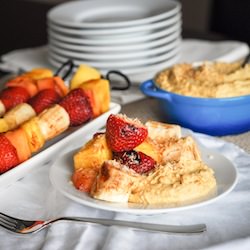 Grilled Fruit Kabobs with Dip