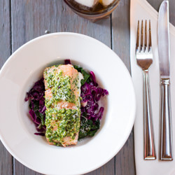 “Cilantro & Parsley Pesto” Salmon