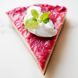 Rhubarb Vegan Cheesecake
