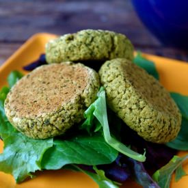 Healthy Baked Kale Falafel