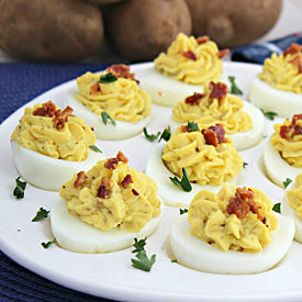 Bacon Potato Salad Stuffed Eggs