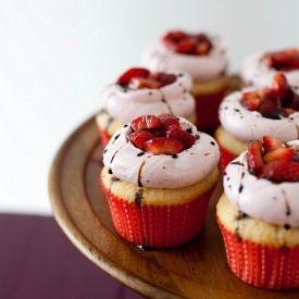 Strawberry Balsamic Cupcakes