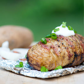 Bacon & Onion Campfire Potato