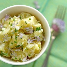 Potato Salad with Chive Flowers