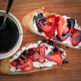 Goat Cheese and Strawberry Tartine
