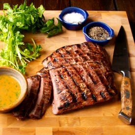 Flank Steak with Soy Mustard Sauce