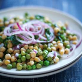 Green Peas, Chickpeas and a Lemon