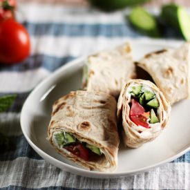 Cucumber, Tomato & Yogurt Wrap