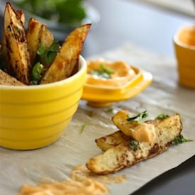 Chaat Masala Fries with Chili Mayo