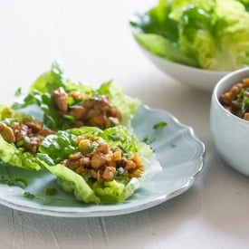 Sriracha Chicken Lettuce Cups