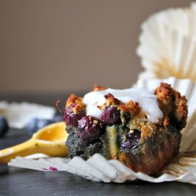 Blueberry Banana Coconut Muffins
