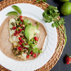 Fish Tacos with Strawberry Salsa