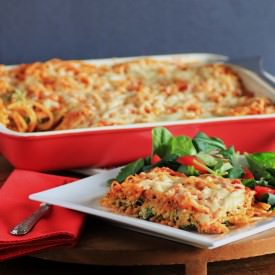 Baked Cheesy Spaghetti