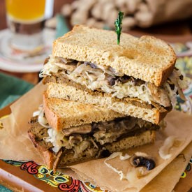 Seitan Sauerkraut Sandwich