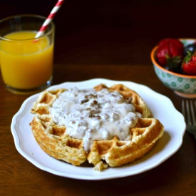 Waffle Biscuits and Gravy