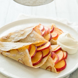 Peaches and Cream Crepes