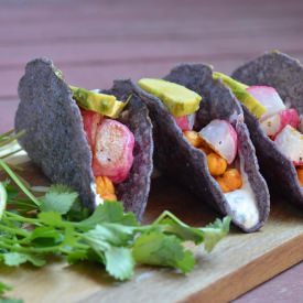 Roasted Radish & Chickpea Tacos
