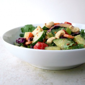 Cucumber Salad + Peanut Citrus