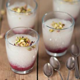 Rhubarb Tapioca Puddings