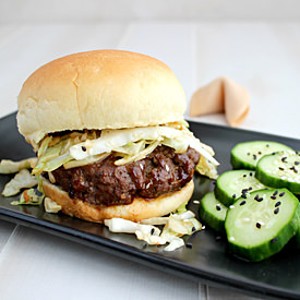Hoisin Burger with Asian Slaw
