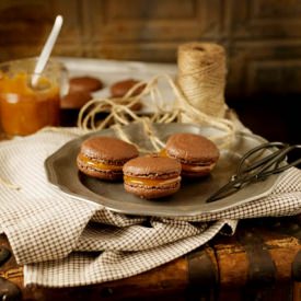 Salted Caramel Chocolate Macarons