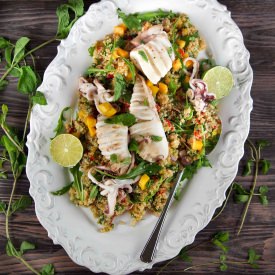 Thai Quinoa Grilled Squid Salad