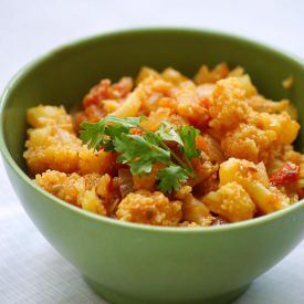 Gobi Tomato Curry with Dry Coconut