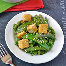 Three Pea Ginger Tofu Stir Fry