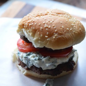 Creamed Spinach Burgers