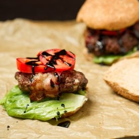 Bacon Wrapped Gorgonzola Fig Burger