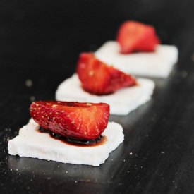 Strawberries with Goat Cheese