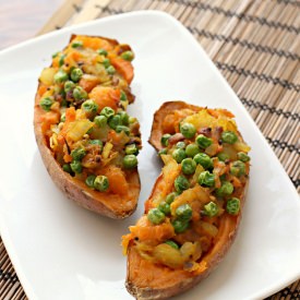Samosa-Stuffed Sweet Potatoes