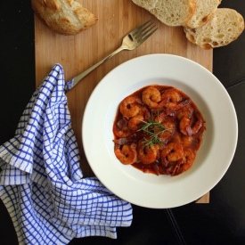 Skillet BBQ Shrimp with Bacon