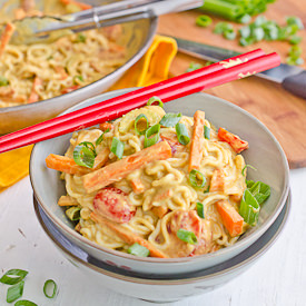 Noodles in a Creamy Peanut Sauce