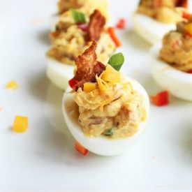 Bacon and Cheese Deviled Eggs