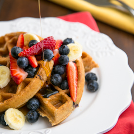 Whole Wheat and Blueberry Waffles