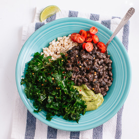 Kale and Black Bean Burrito Bowl