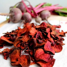 Healthy Oven Baked Beet Chips