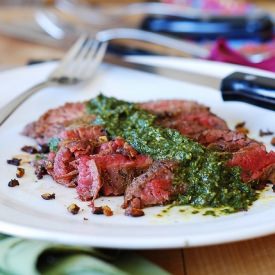 Flank Steak and Chimichurri Sauce