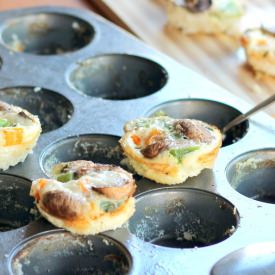 Cheesy Egg White Veggie Muffins