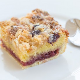 Cherry Marzipan Streusel Squares